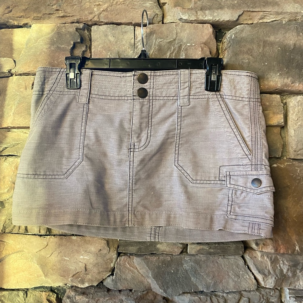 Vintage Grey cargo mini skirt